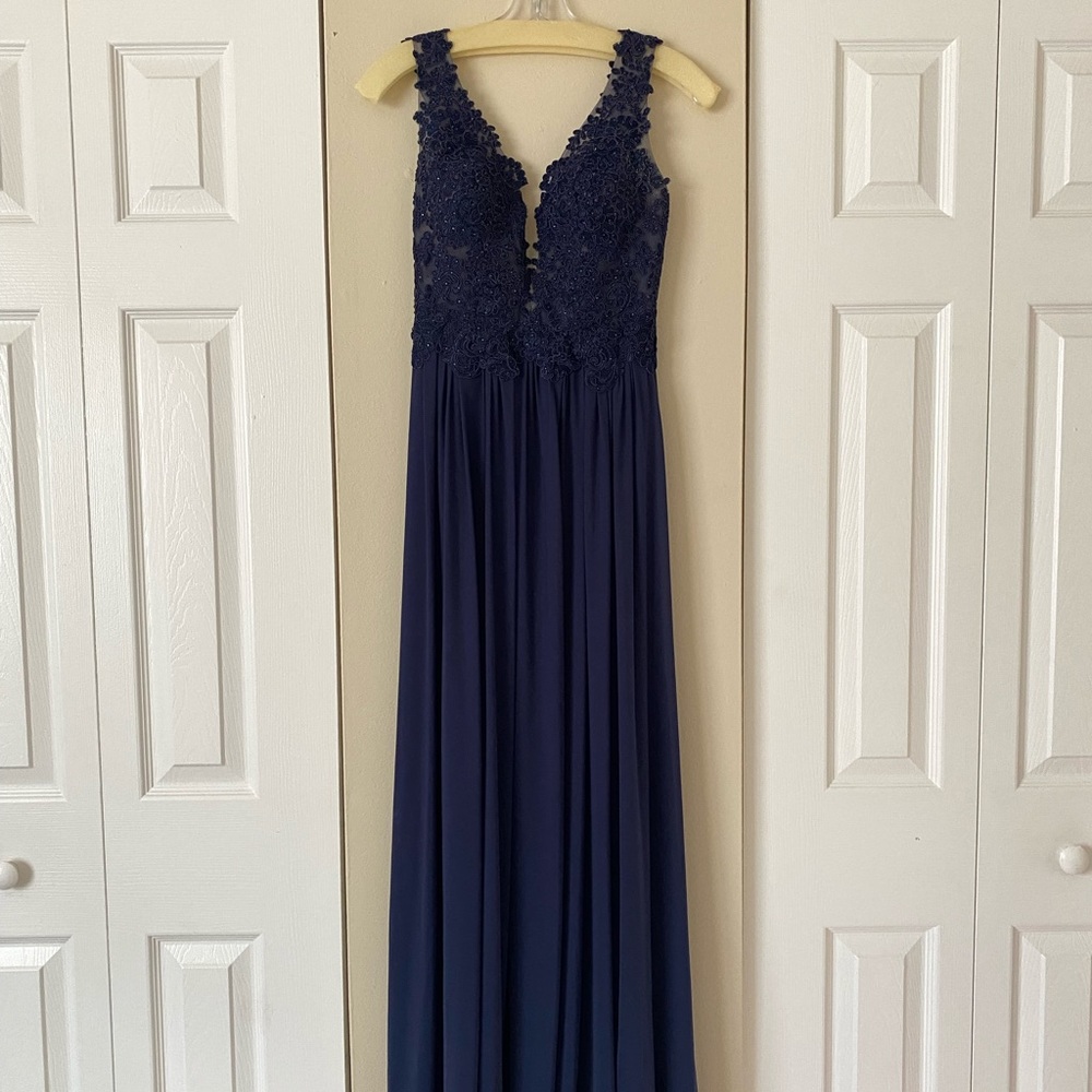 Sherri Hill prom dress // navy // size 0.